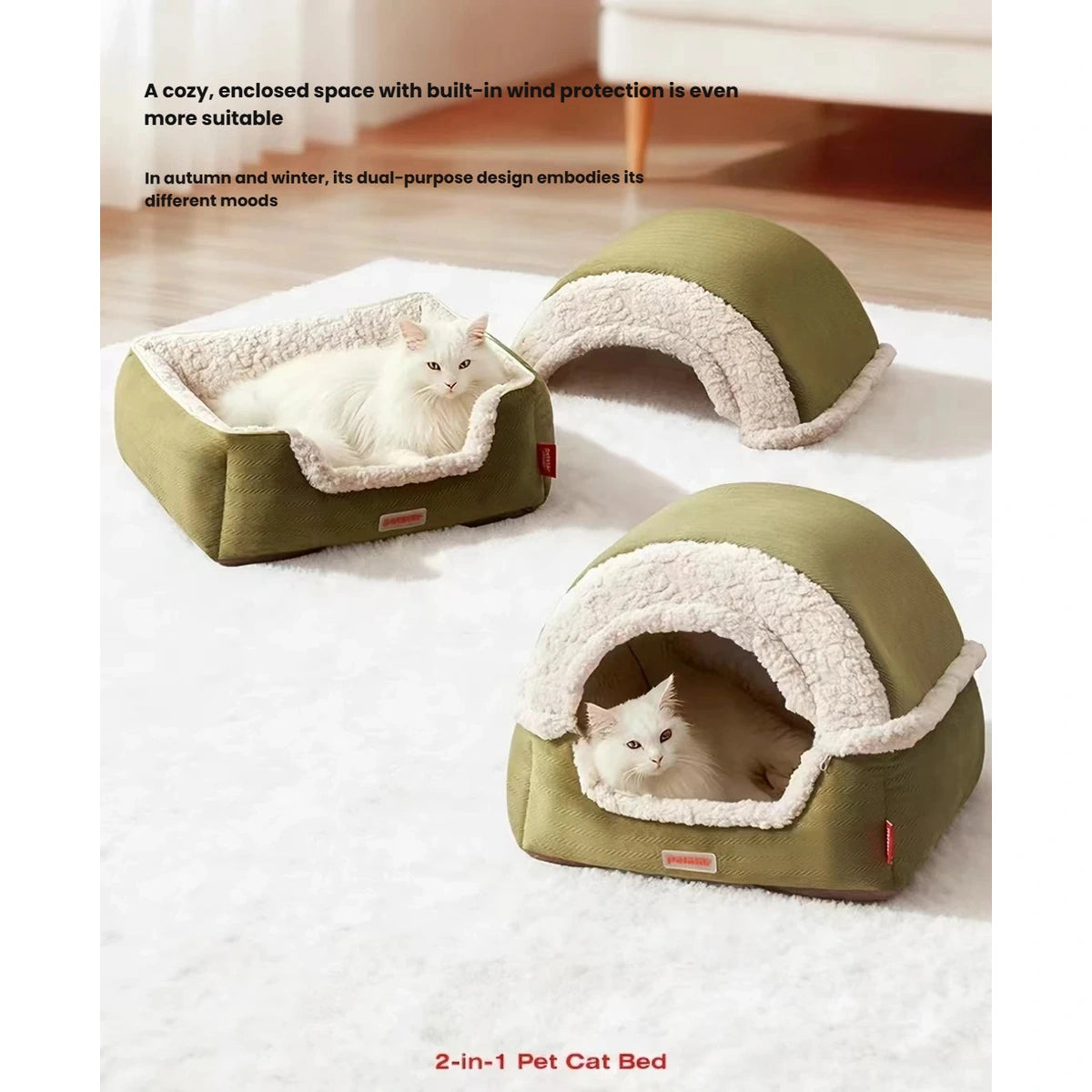 Petstar cat bed shown with its dome removed and fitted