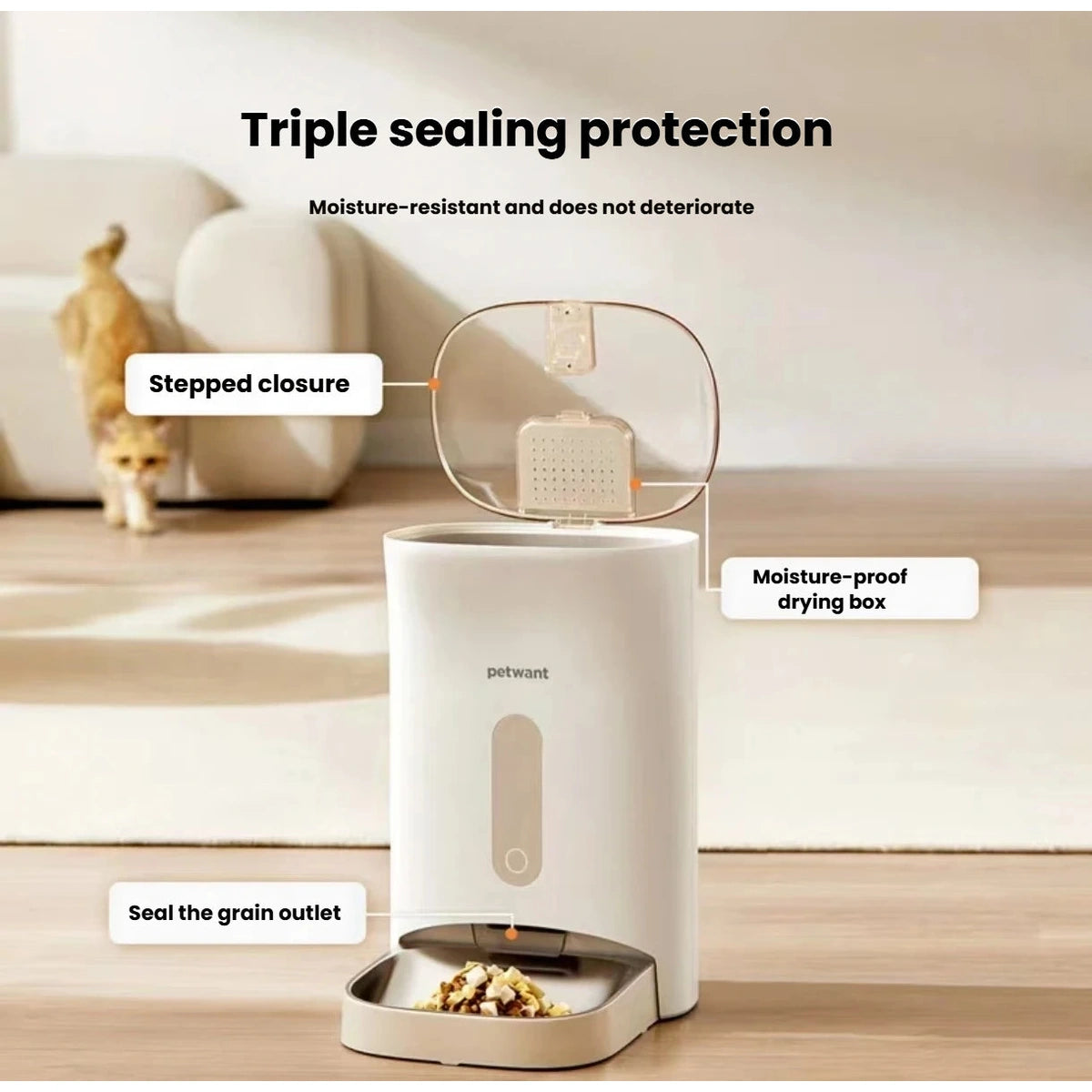 Petwant keeper Smart Automatic Pet Feeder with 5G Camera