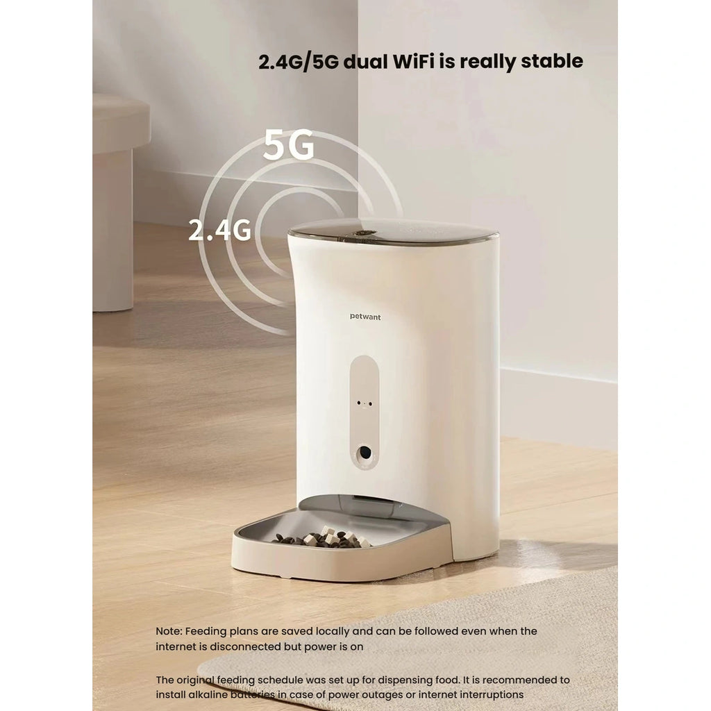 Petwant keeper Smart Automatic Pet Feeder with 5G Camera