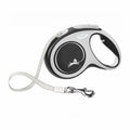 Black and grey Flexi Comfort retractable tape lead with silver clip