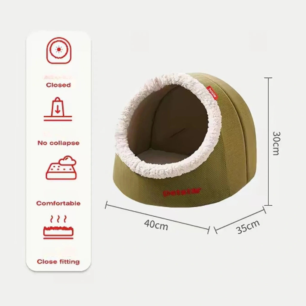 Petstar cat cave size diagram: 40 by 35 by 30 cm
