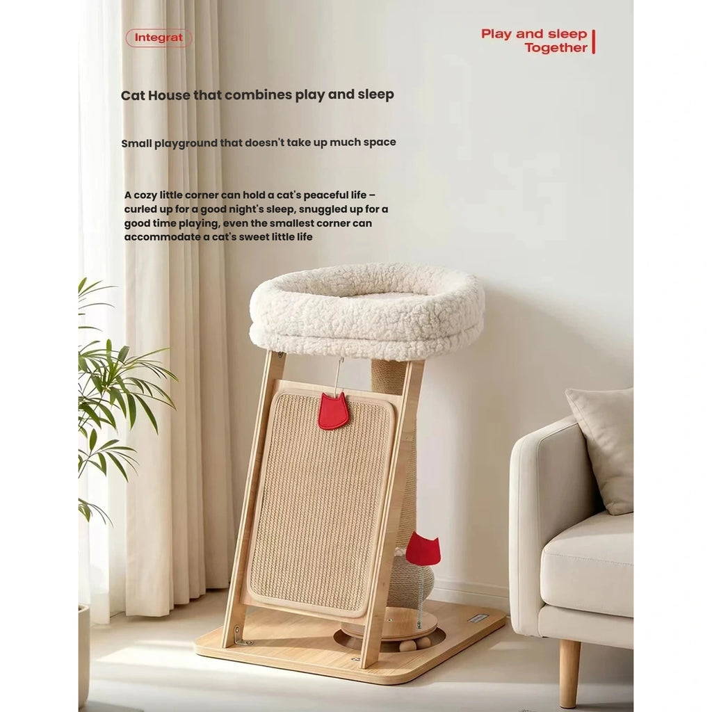 Petstar cat tree showing perch, scratching post and angled board