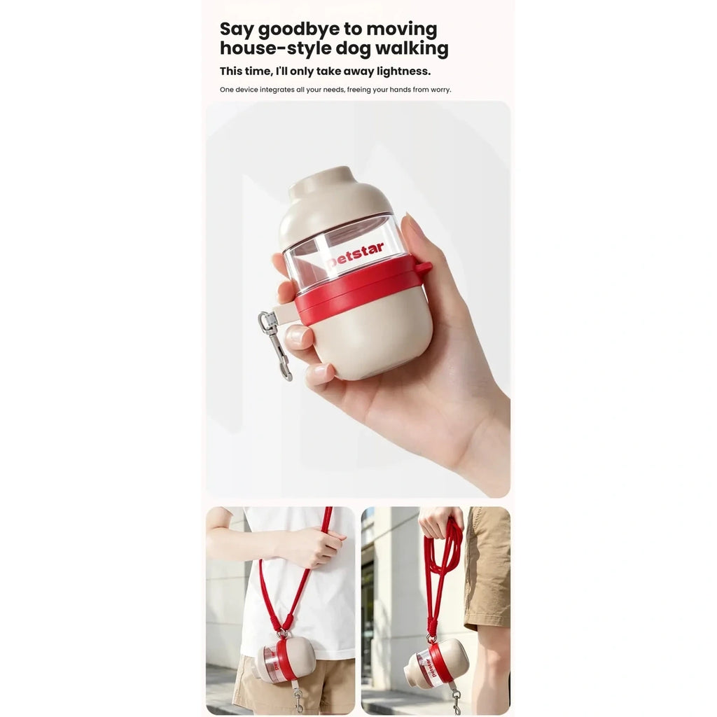 Hand holding the compact Petstar 3-in-1 dog lead