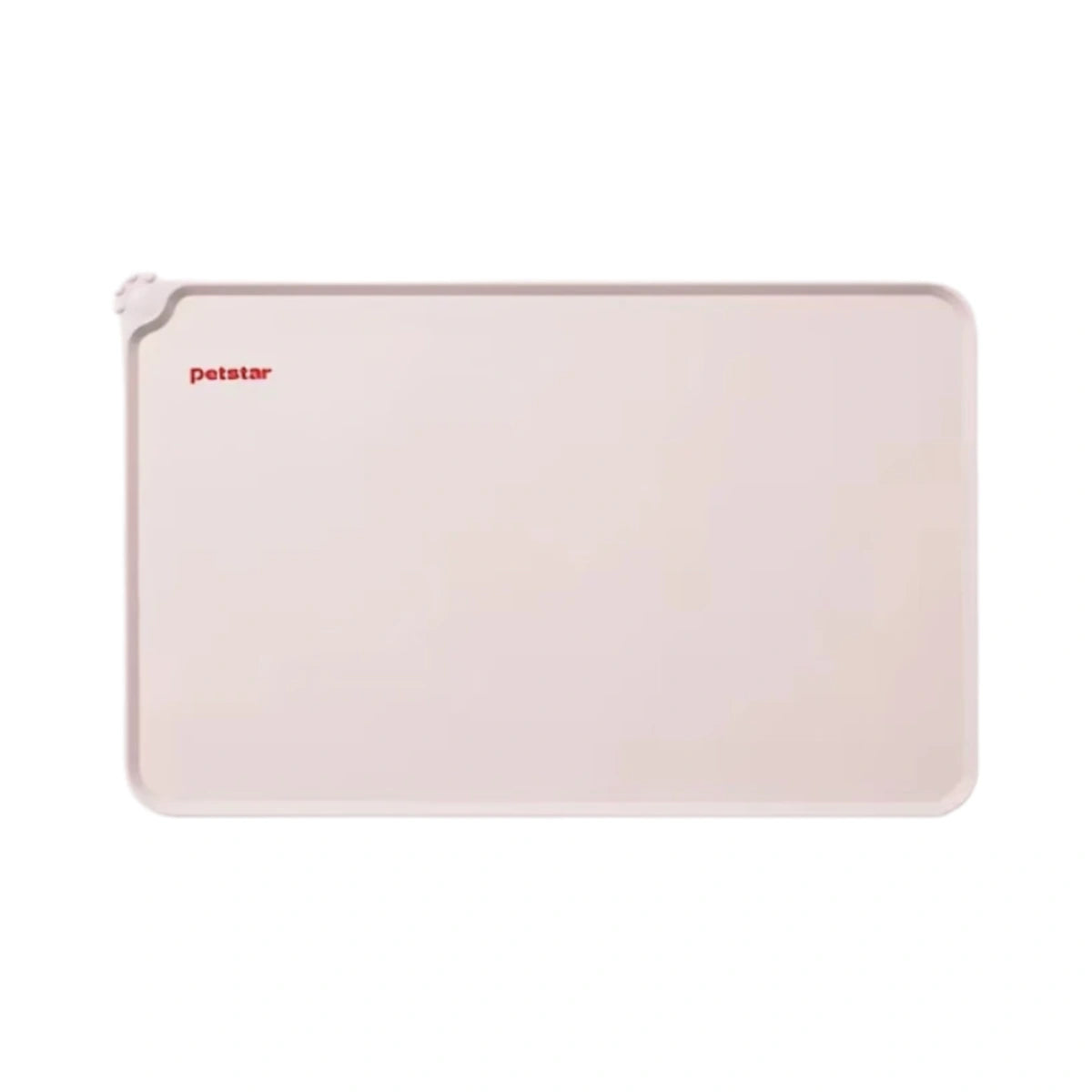 Pale pink rectangular Petstar silicone pet feeding mat