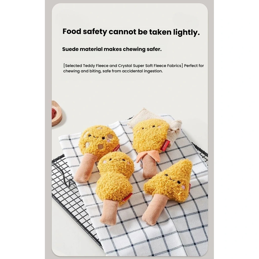 Treat being placed inside a hidden pocket in the plush dog toy