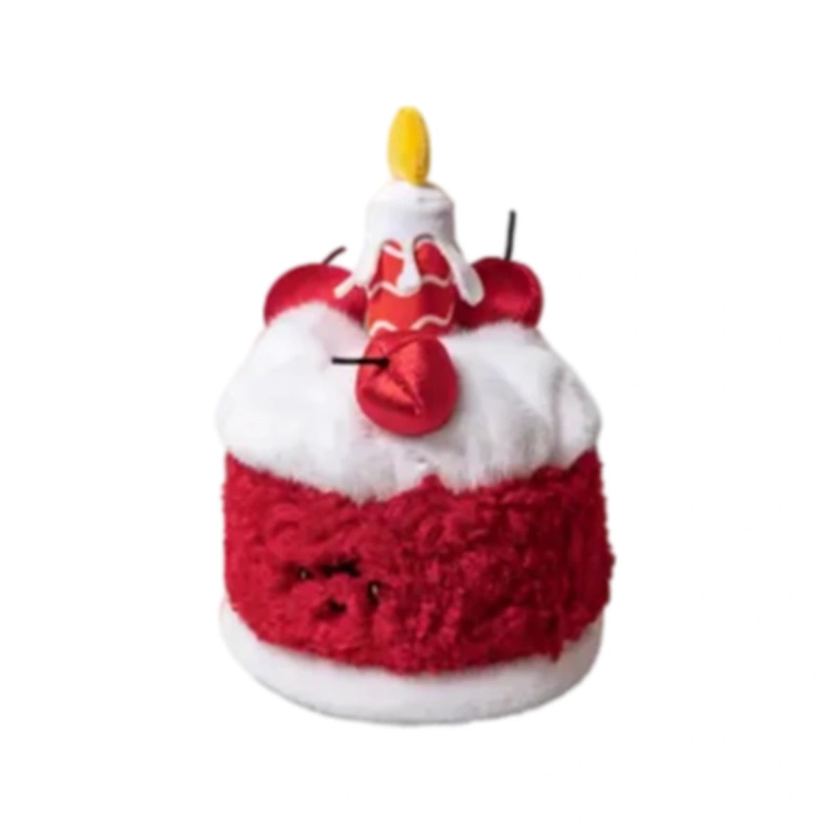 Petstar birthday cake treat-dispensing toy on a white background
