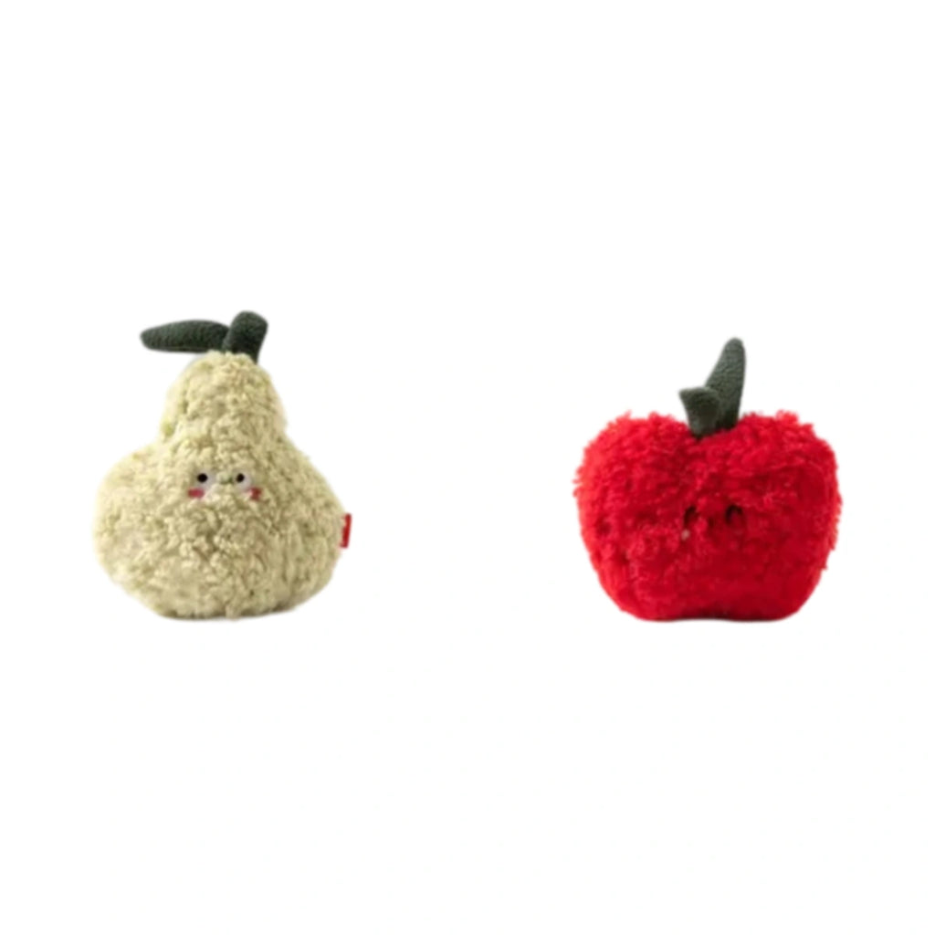 Petstar apple and pear plush dog toy set