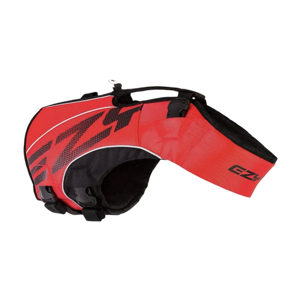Red EzyDog DFD X2 Boost dog life jacket