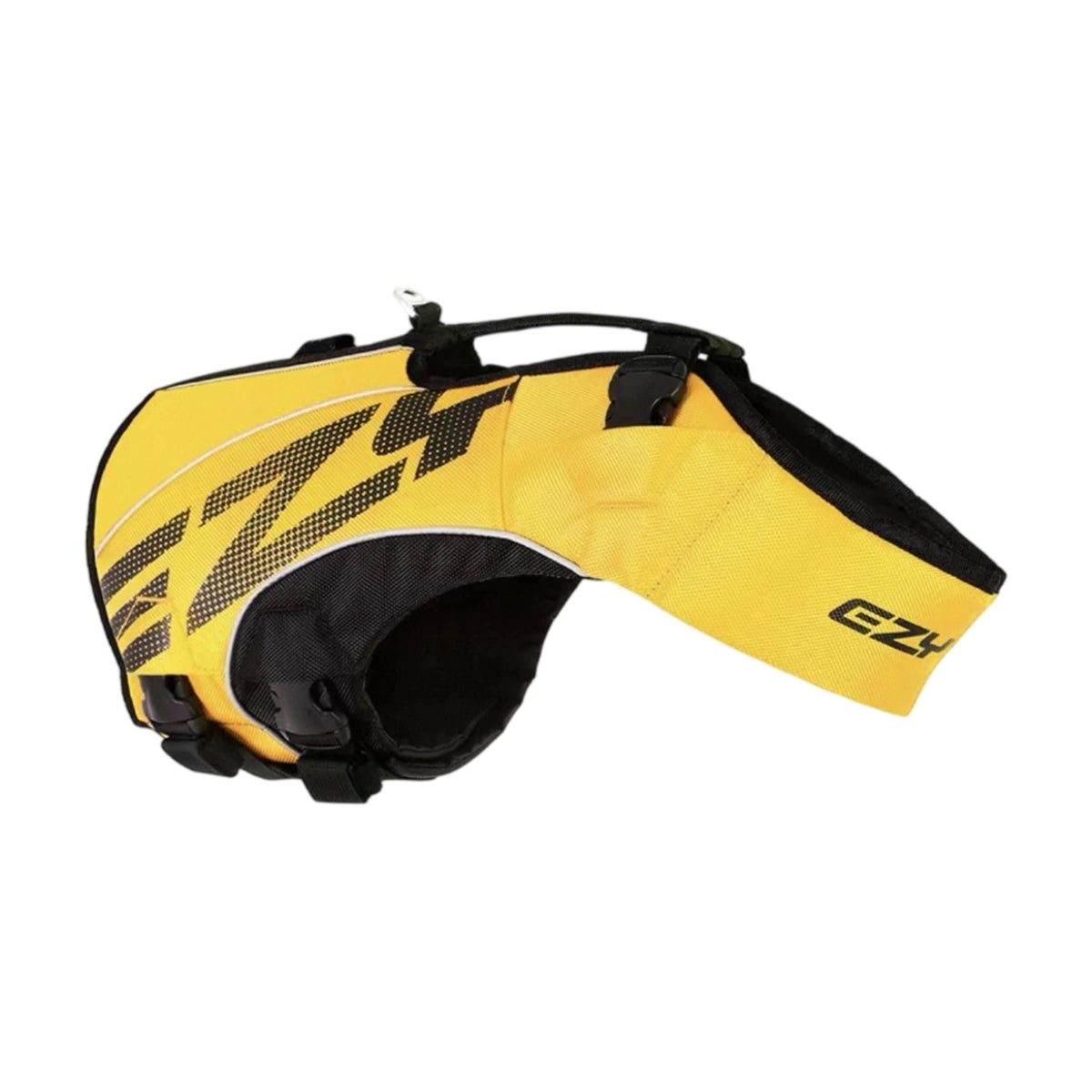 Yellow EzyDog DFD X2 Boost dog life jacket
