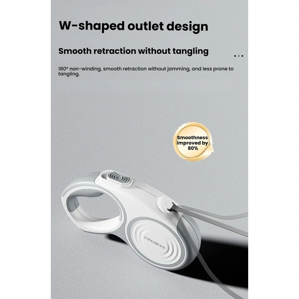 DOGNESS Liberty leash showing its W-shaped tape outlet
