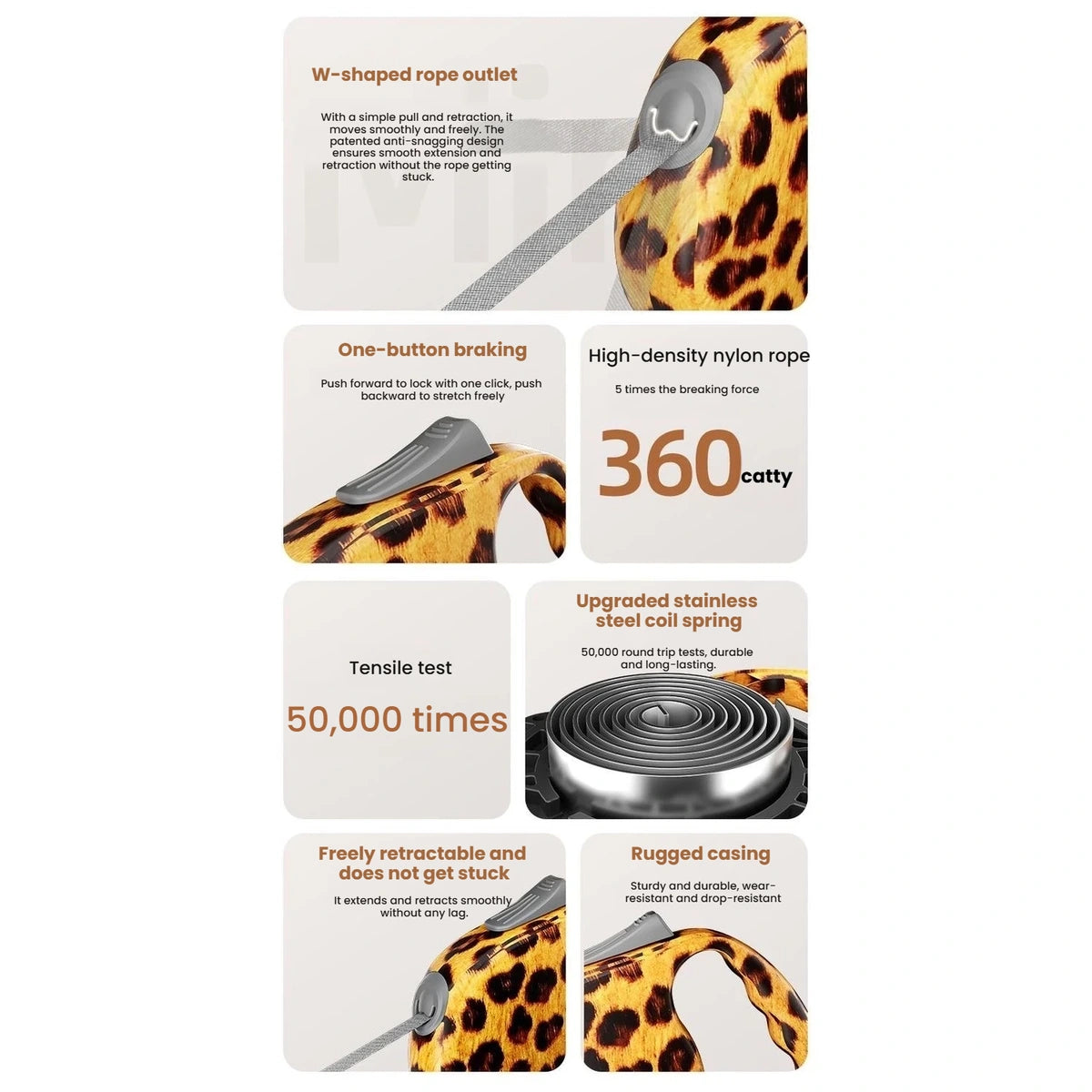 DOGNESS JS01 retractable leash feature and construction overview