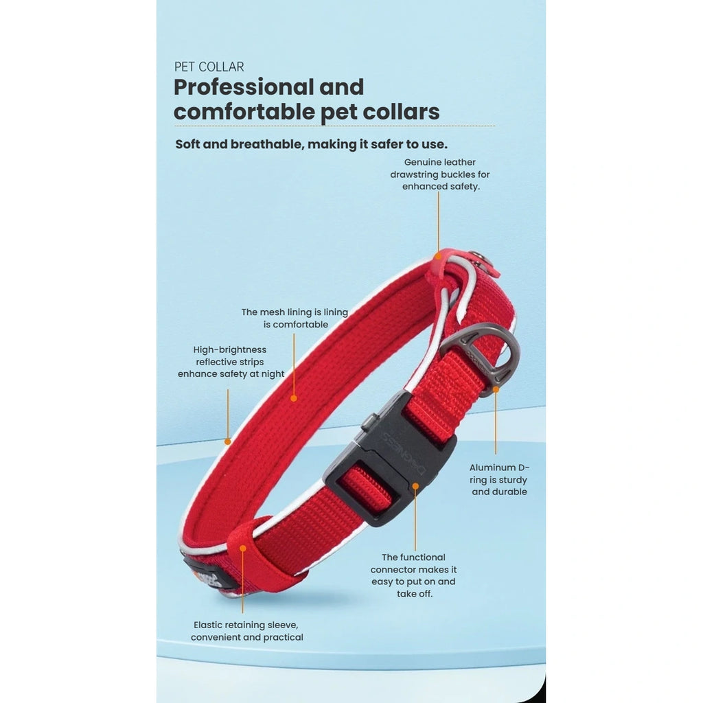 DOGNESS reflective collar material and comfort overview