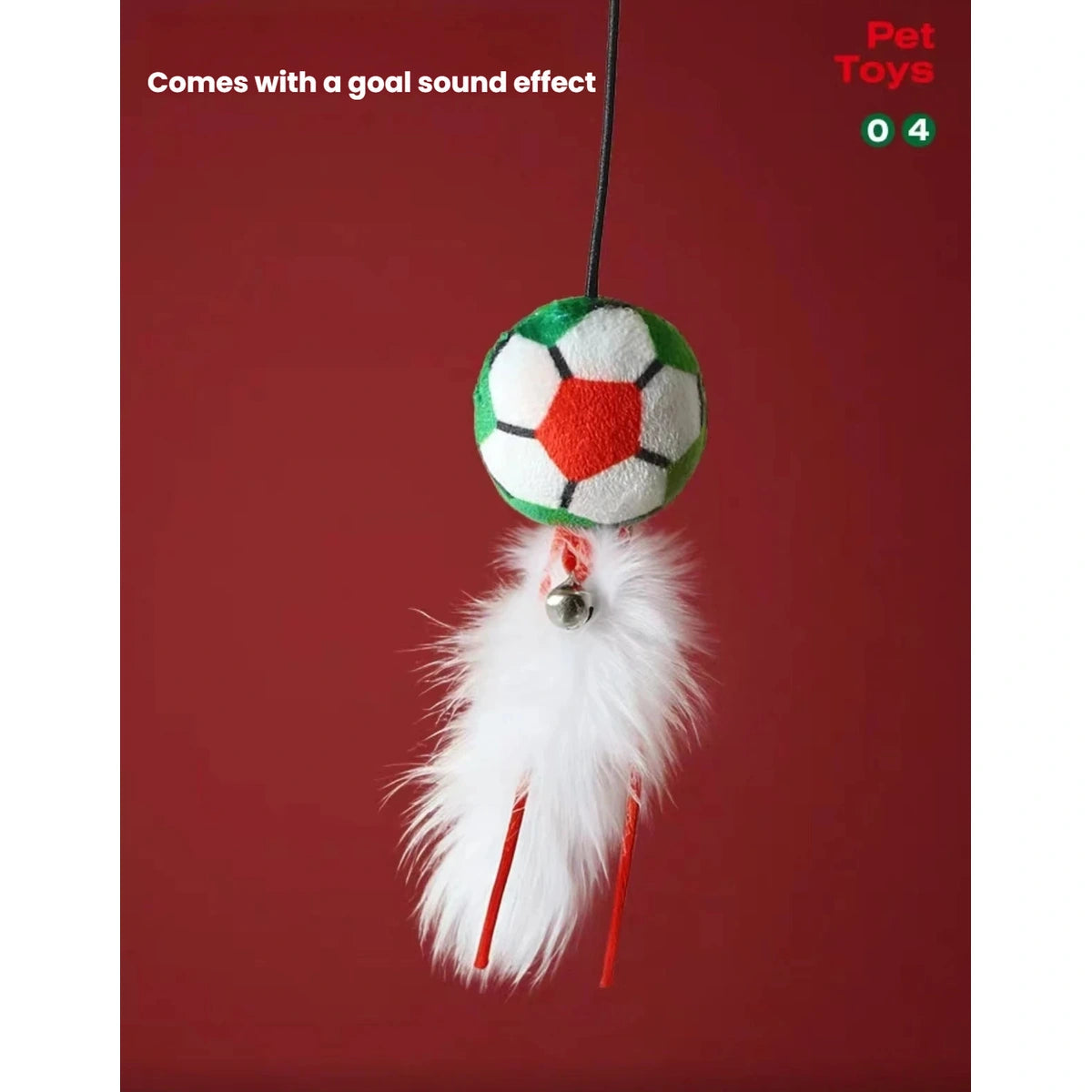 Football and feather toy from the Petstar Portugal cat play set