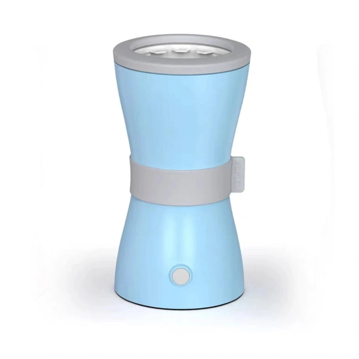 Blue automatic pet paw cleaner cup front view
