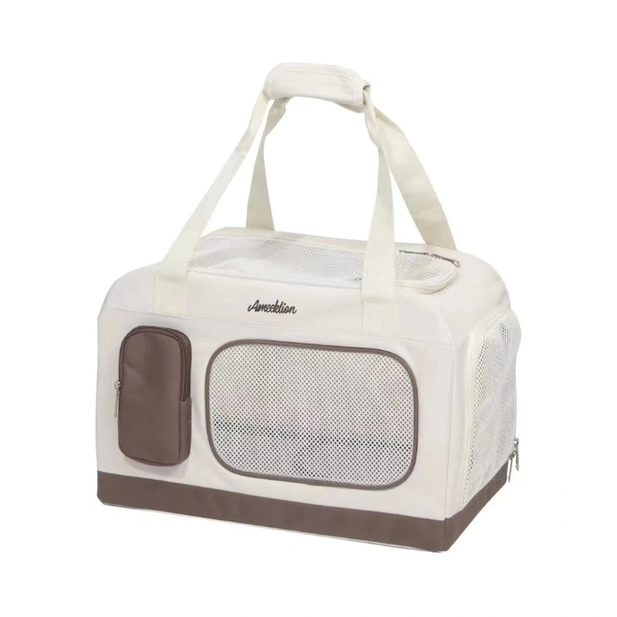 Detachable upper cat carrier bag with carry handles